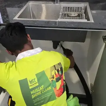 Kitchen deep cleaning by Muscat Shine Clear