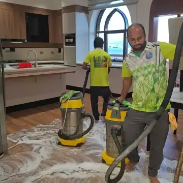 Villa floor cleaning team in Muscat